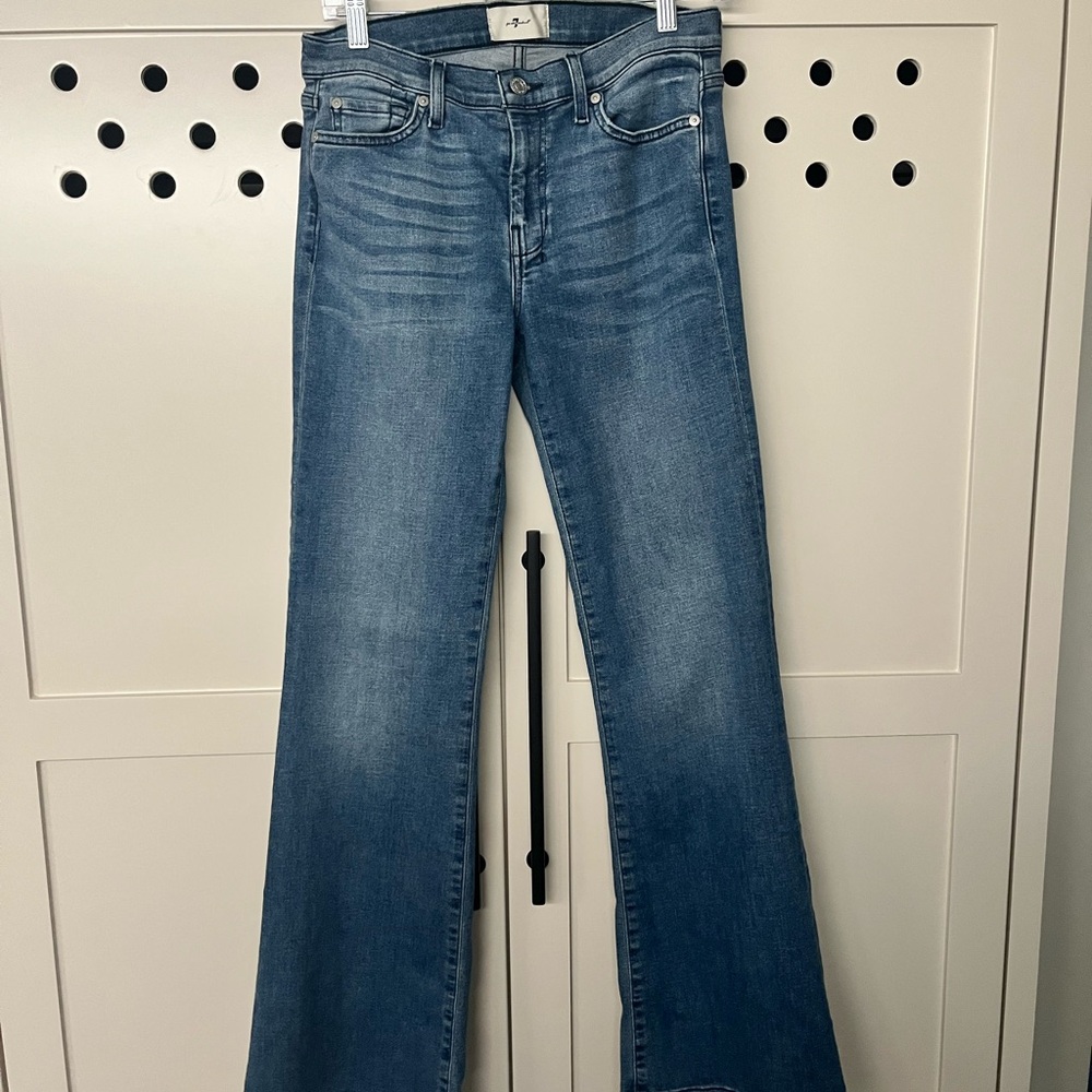7 For All Mankind Flare Jeans in Blue